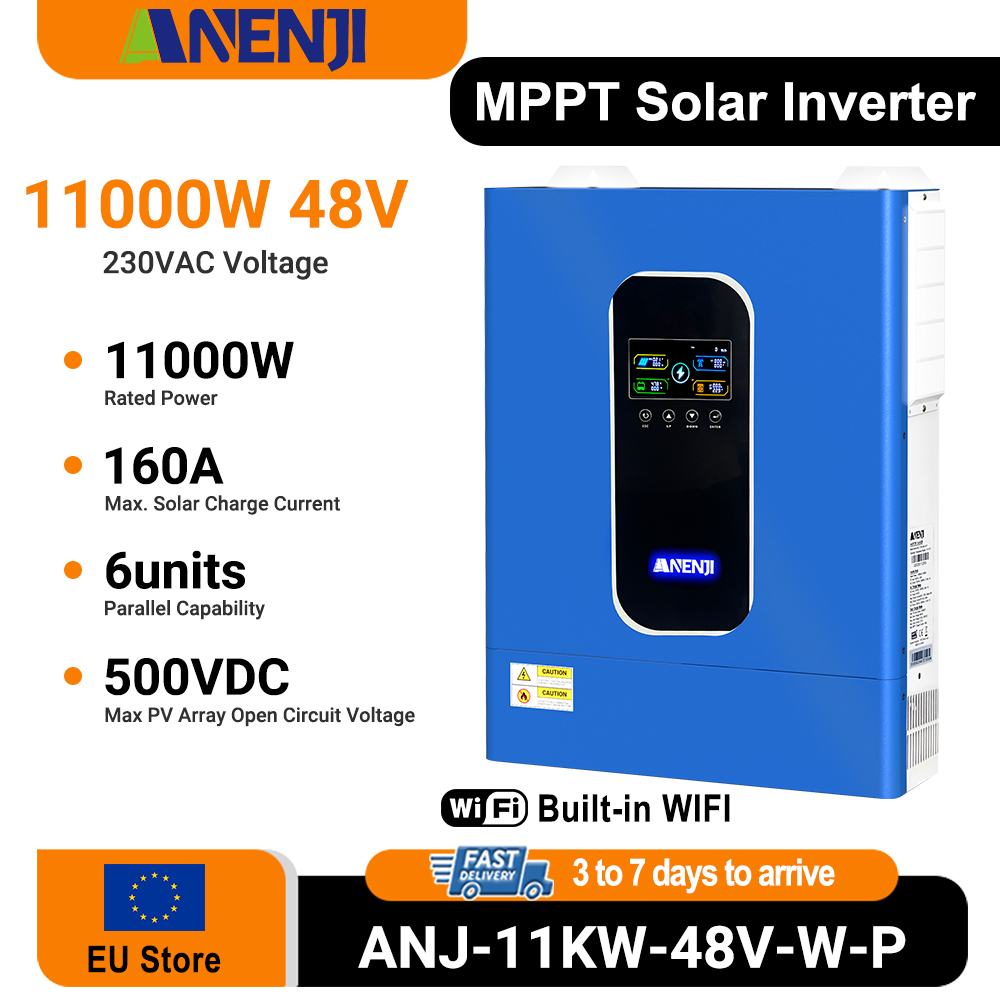 Hybrid Solar Inverter 5.5Kw Mppt 48V - Гибридный солнечный инвертор ANENJI 11 кВт,