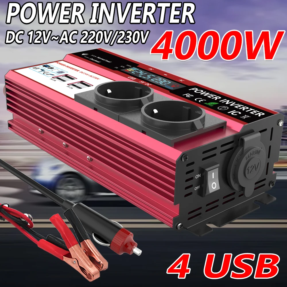Power Inverter 12V 220V 4000W Continuous - Инвертор 12 В в 220 В,