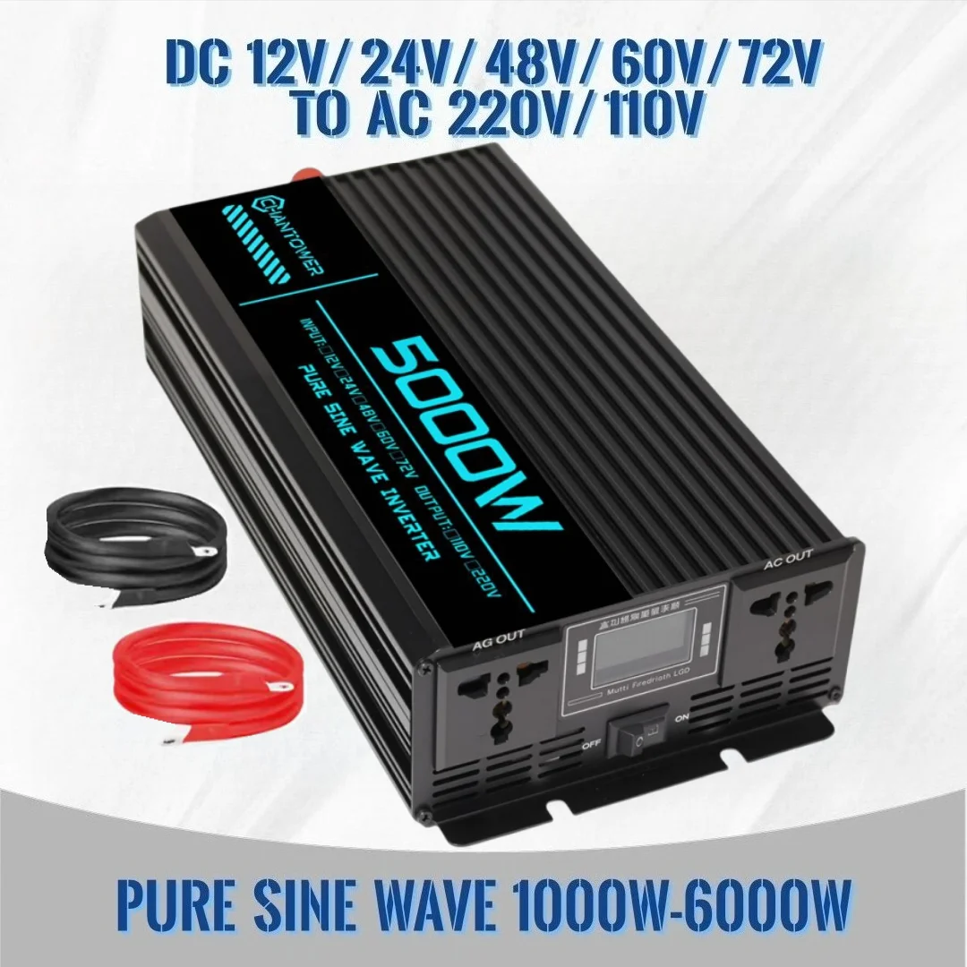 Pure Sine Wave Inverter 5000W 48V 220V - Инвертор с чистой синусоидальной волной, преобразующий