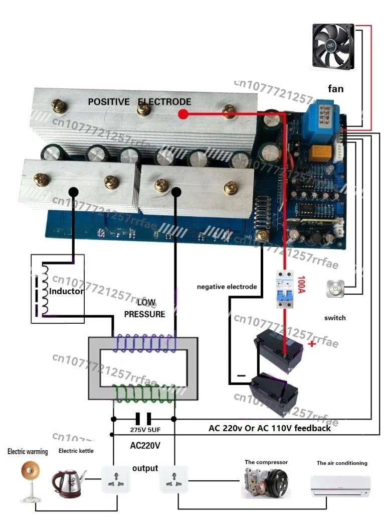 12 В 24 В 36 В 48 В 60 В 72 В  – обзор и цена Pure Sine Wave Inverter Board 24V 48V