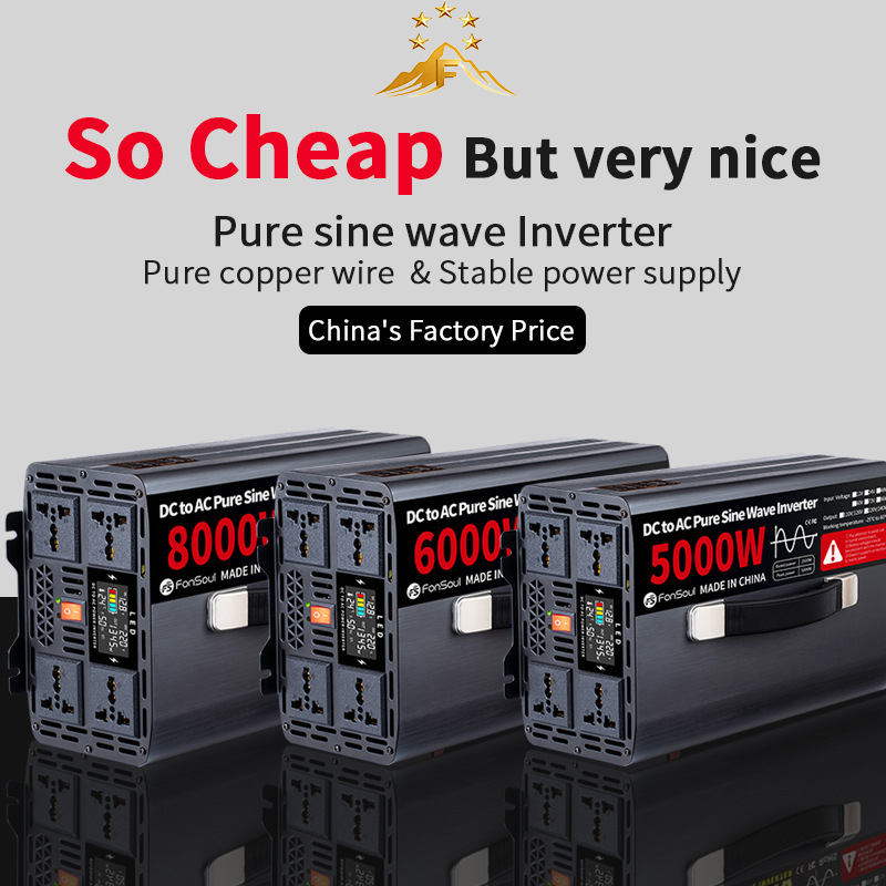 Портативный инвертор с чистой  – обзор и цена Pure Sine Wave Inverter 5000W 48V 220V