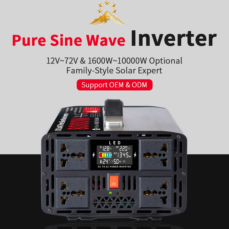 Портативный инвертор с чистой  – обзор и цена Pure Sine Wave Inverter 5000W 48V 220V