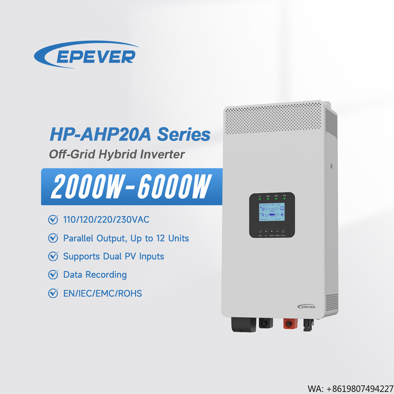 Гибридный солнечный инвертор E – обзор и цена Hybrid Solar Inverter 5.5Kw Mppt 48V