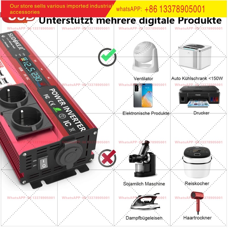Инвертор 12В в 220В, пиковая м – обзор и цена Power Inverter 12V 220V 4000W Continuous