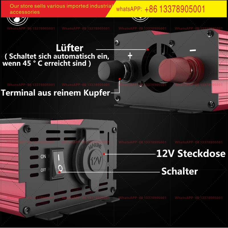Инвертор 12В в 220В, пиковая м – обзор и цена Power Inverter 12V 220V 4000W Continuous