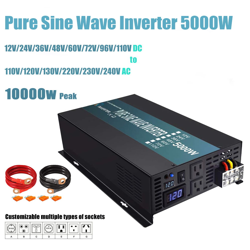 Инвертор немодулированного син – обзор и цена Pure Sine Wave Inverter 5000W 48V 220V