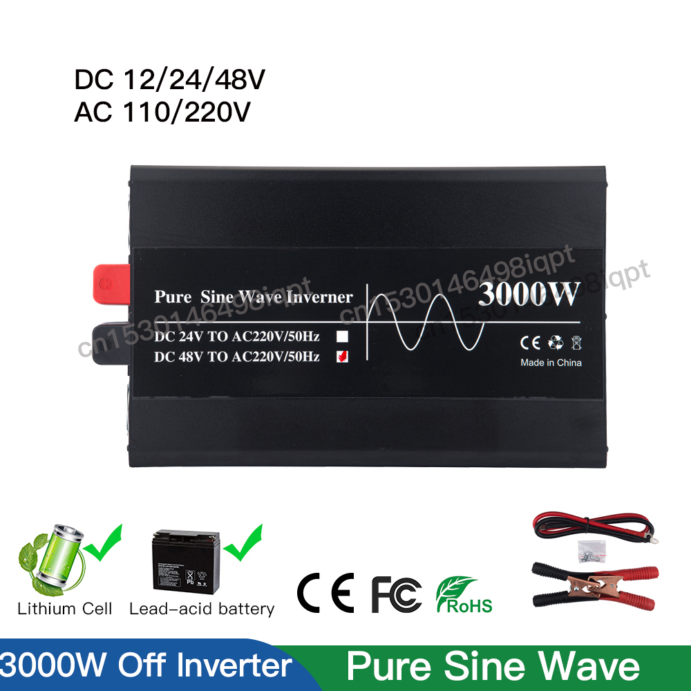3000 Вт 12 В 24 в 48 в несетча – обзор и цена Lifepo4 Solar Inverter 24V 3000W
