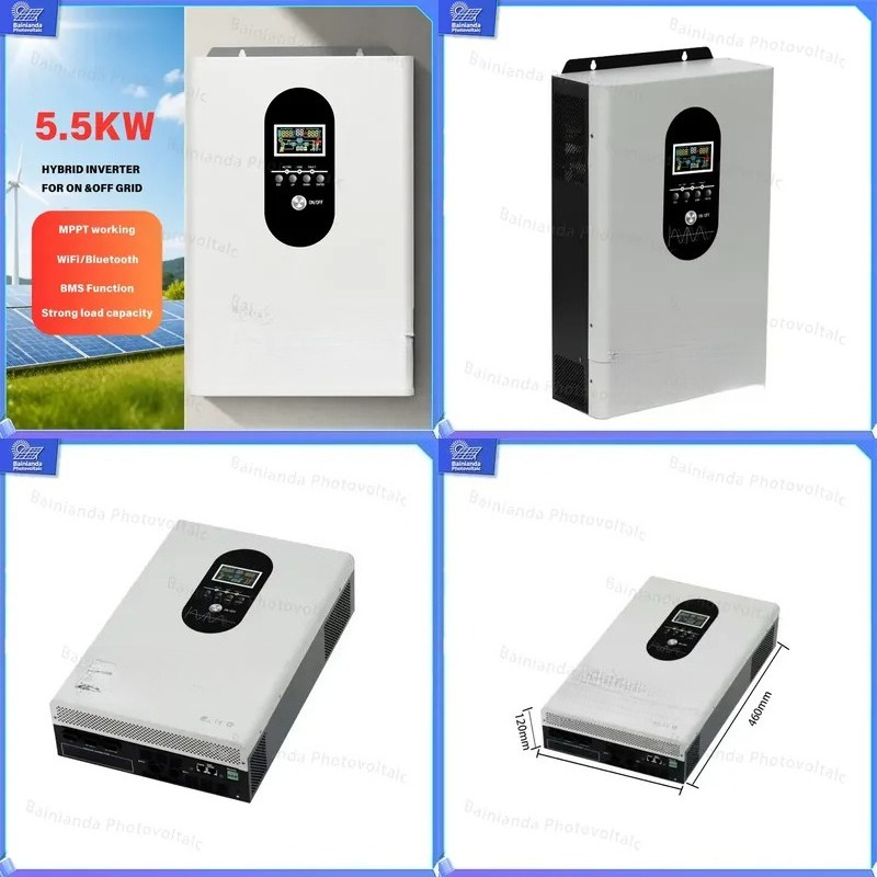 Гибридный солнечный инвертор 3 – обзор и цена Hybrid Solar Inverter 5.5Kw Mppt 48V