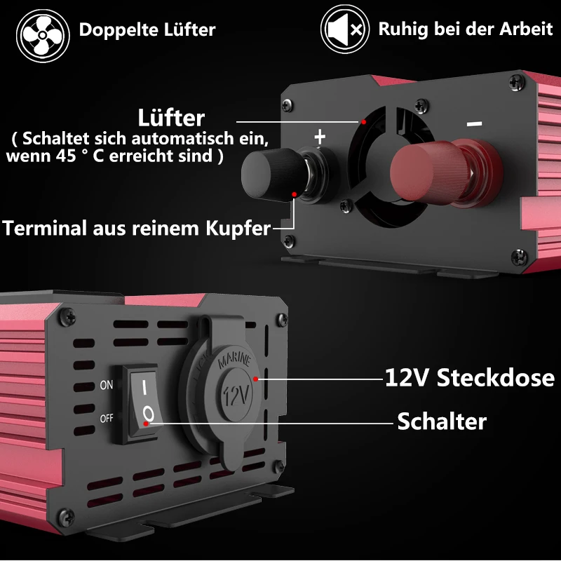 Инвертор 12 В в 220 В, пиковая – обзор и цена Power Inverter 12V 220V 4000W Continuous