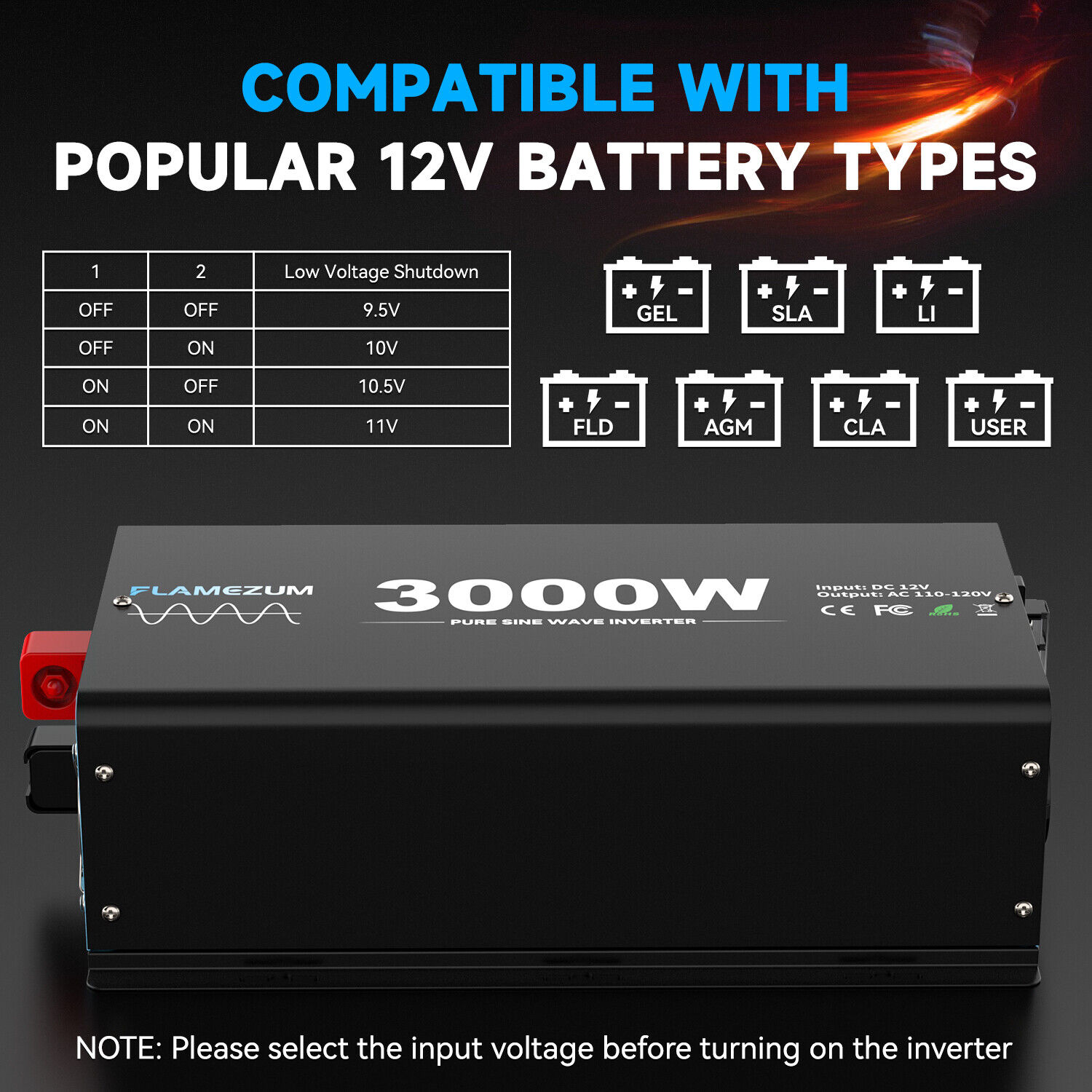 Инвертор мощностью 3000 Вт с ч – обзор и цена Inverter Pure Sine Wave 60Hz 120V 3000W